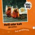 Two glasses of apple punch with spices and text "Enjoy hot or cold", "Dilute 1+7" and "100% organic"