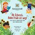 You can see the cover of the picture book Bio-Bengelchen. On the cover are three children and a chicken. The children are having fun in the nature.