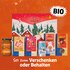 Sonnentor Fireplace gift box with tea, cookies, spices and fruit spread, organic, with text "Gift set to give or keep"
