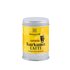 Photo of a tin turmeric latte ginger. On the tin is a yellow label.