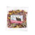 Photo of a transparent pack fruit bears. In it you can see colorful bears. On the label you can see a child sitting on a bear.